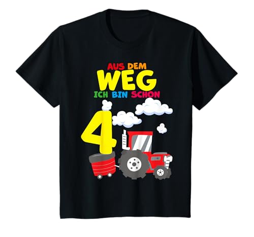 Ich bin 4 Jahre | Kinder 4. Geburtstag Junge Traktor Trecker T-Shirt Ich bin 4 Jahre | Kinder 4. Geburtstag Junge Traktor Trecker T-Shirt von Geburtstag Kinder Design für Jungen 4 Vier Jahren
