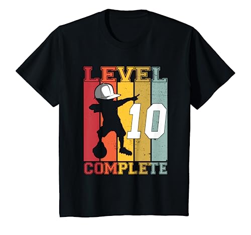 Kinder 10. Geburtstag Fußball Jungen 10 Jahre Fußballer Geschenk T-Shirt von Geburtstags Kinder Design für Jungen & Mädchen