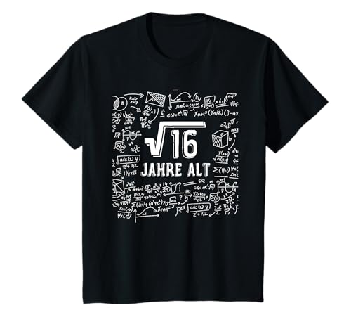 Kinder 4 Jahre Kindergeburtstag Mathematik Wurzel 4. Geburtstag T-Shirt von Geburtstags Kinder Design für Jungen & Mädchen