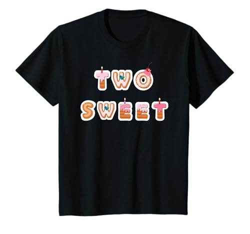Kinder 2. Geburtstag Mädchen Two Sweet T-Shirt von Geburtstags Kinder Design für Jungen & Mädchen