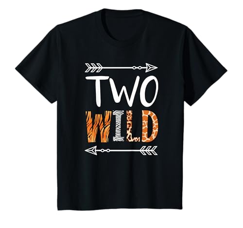 Kinder 2. Geburtstag Mädchen Two Wild T-Shirt von Geburtstags Kinder Design für Jungen & Mädchen