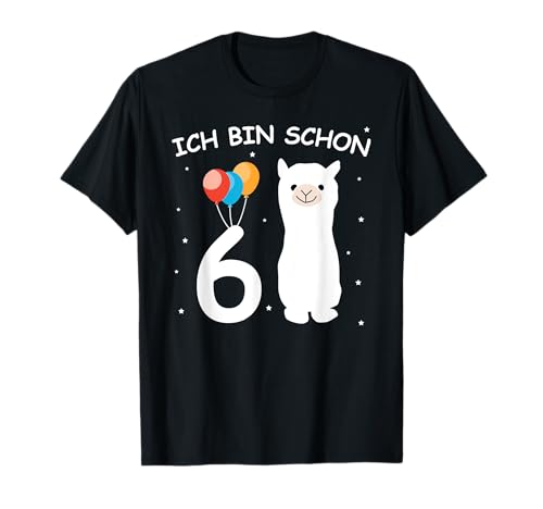 Kinder 6. Geburtstag Mädchen Ich bin schon 6 Jahre Alpaka T-Shirt Kinder 6. Geburtstag Mädchen Ich bin schon 6 Jahre Alpaka T-Shirt von Geburtstags Kinder Design für Mädchen und Jungs