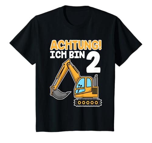Kinder Bagger | Kinder 2 Jahre | 2. Geburtstag | Mädchen & Junge T-Shirt von Geburtstags Kinder Geschenk für Mädchen & Junge