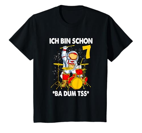 Kinder Schlagzeugspieler TShirt 7. Geburtstag Jungen 7 Jahre T-Shirt Kinder Schlagzeugspieler TShirt 7. Geburtstag Jungen 7 Jahre T-Shirt von Geburtstags Kinder Schlagzeug Astronaut für Jungen