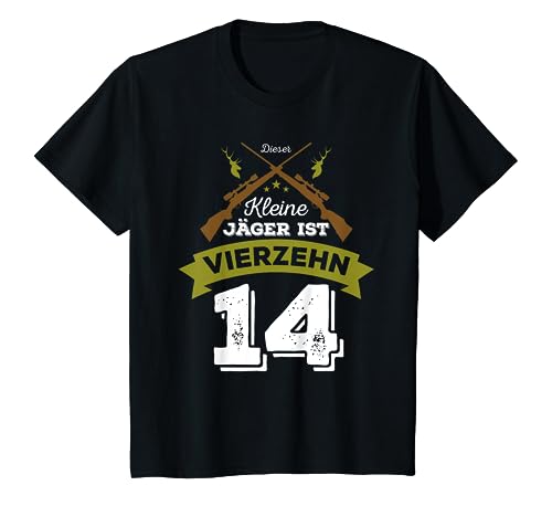 Kinder 14.Geburtstag für Jäger,Dieser kleine Jäger ist 14 Jahre alt T-Shirt Kinder 14.Geburtstag für Jäger,Dieser kleine Jäger ist 14 Jahre alt T-Shirt von Geburtstags Shirt Geschenke für der Jägerjunge