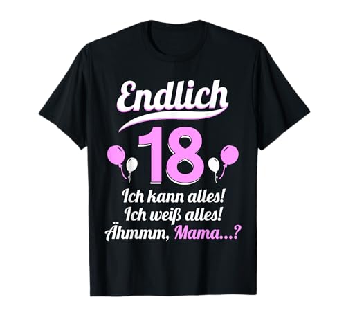 18. Geburtstag Junge Mädchen 18 Jahre 2007 Lustig Geschenk T-Shirt von T-Shirt 18. Geburtstag Junge Mädchen 18 Jahre Deko