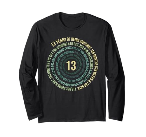13 Jahre Geburtstag Helix 13 Jahr Jungen Mädchen Geburtstags Langarmshirt 13 Jahre Geburtstag Helix 13 Jahr Jungen Mädchen Geburtstags Langarmshirt von Geburtstagsfeier Geschenkidee Kindergeburtstag