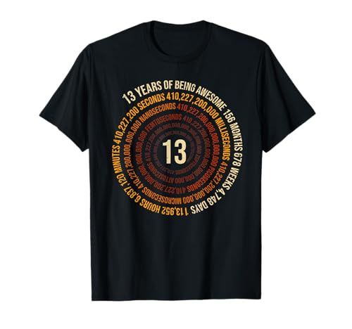 13 Jahre Geburtstag Helix 13 Jahr Jungen Mädchen Geburtstags T-Shirt 13 Jahre Geburtstag Helix 13 Jahr Jungen Mädchen Geburtstags T-Shirt von Geburtstagsfeier Geschenkidee Kindergeburtstag