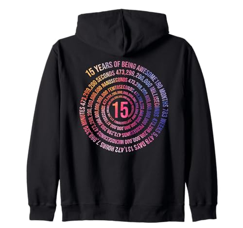 15 Jahre Geburtstag Helix 15 Jahr Jungen Mädchen Geburtstags Kapuzenjacke 15 Jahre Geburtstag Helix 15 Jahr Jungen Mädchen Geburtstags Kapuzenjacke von Geburtstagsfeier Geschenkidee Kindergeburtstag