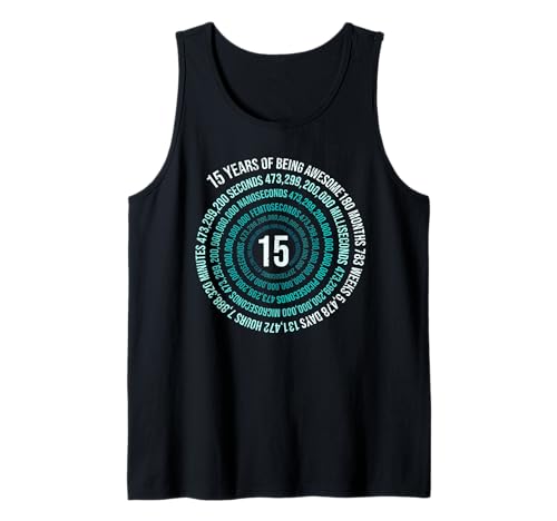 15 Jahre Geburtstag Helix 15 Jahr Jungen Mädchen Geburtstags Tank Top 15 Jahre Geburtstag Helix 15 Jahr Jungen Mädchen Geburtstags Tank Top von Geburtstagsfeier Geschenkidee Kindergeburtstag