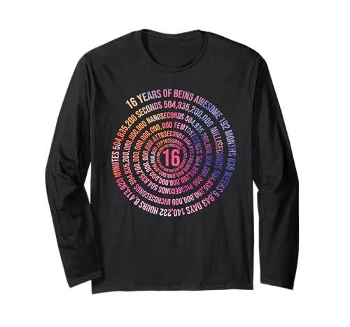 16 Jahre Geburtstag Helix 16 Jahr Jungen Mädchen Geburtstags Langarmshirt 16 Jahre Geburtstag Helix 16 Jahr Jungen Mädchen Geburtstags Langarmshirt von Geburtstagsfeier Geschenkidee Kindergeburtstag