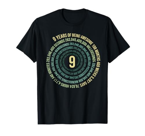 9 Jahre Geburtstag Helix 9 Jahr Jungen Mädchen Geburtstags T-Shirt 9 Jahre Geburtstag Helix 9 Jahr Jungen Mädchen Geburtstags T-Shirt von Geburtstagsfeier Geschenkidee Kindergeburtstag