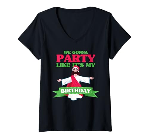 Damen Wir Werden feiern, als wäre es Mein Geburtstag T-Shirt mit V-Ausschnitt Damen Wir Werden feiern, als wäre es Mein Geburtstag T-Shirt mit V-Ausschnitt von Geburtstagsfeier