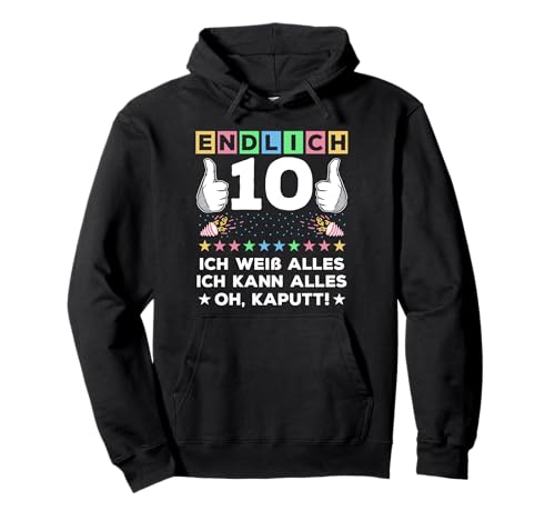 10. Geburtstag Jungs Mädchen Lustiger Spruch Ich kann Alles Pullover Hoodie 10. Geburtstag Jungs Mädchen Lustiger Spruch Ich kann Alles Pullover Hoodie von Geburtstagsgeschenk 10 Jahre Geschenk Deko