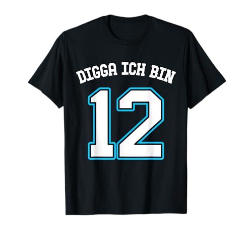 Ich bin 12 Jahre alt Mädchen Junge 12. Geburtstag Digga T-Shirt von Geburtstagsgeschenk 12. Geburtstag Junge Mädchen