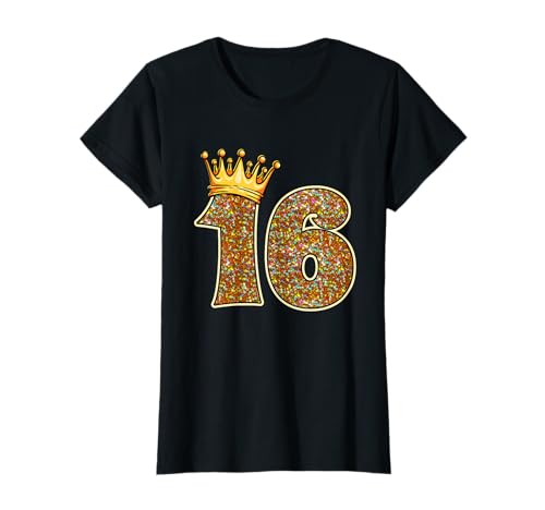 Damen 16. Geburtstagsgeschenk für das Mädchen zum 16. Geburtstag T-Shirt von Idea regalo regalo di compleanno 16 anni