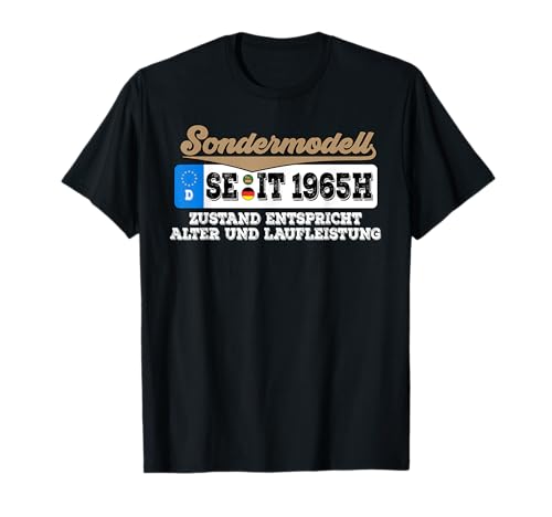 Geburtstagsgeschenk 1965 Damen Unisex-Erwachsene Schwarz Halbarm Small Klassisches Geburtstag T-Shirt Geburtstagsgeschenk 1965 Damen Unisex-Erwachsene Schwarz Halbarm Small Klassisches Geburtstag T-Shirt von Geburtstagsgeschenk 1965