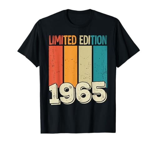 Geburtstagsgeschenk 1965 Limited Edition 1965 T-Shirt Damen Klassisch Crew Neck Kurzarm S Black, Multicolored EU S Geburtstagsgeschenk 1965 Limited Edition 1965 T-Shirt Damen Klassisch Crew Neck Kurzarm S Black, Multicolored EU S von Geburtstagsgeschenk 1965