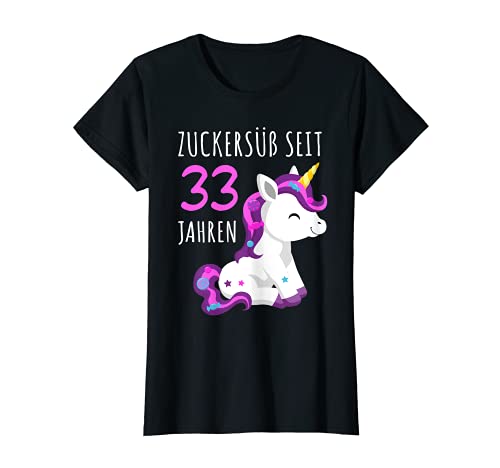 33. Geburtstag 33 Jahre 1988 Geschenk Einhorn Unicorn Damen T-Shirt 33. Geburtstag 33 Jahre 1988 Geschenk Einhorn Unicorn Damen T-Shirt von Geburtstagsgeschenk 1988 geboren Geschenkidee fun