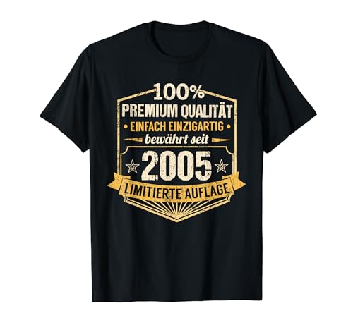 19. Geburtstag Junge Mädchen 19 Jahre 2005 Lustig Geschenk T-Shirt von Geburtstagsgeschenk Damen Herren 2005 Geschenkidee