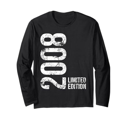 17. Geburtstag Junge Mädchen 17 Jahre 2008 Geburtstags Langarmshirt von Geburtstag Geschenke 2008 17 Jahre Jungen Mädchen