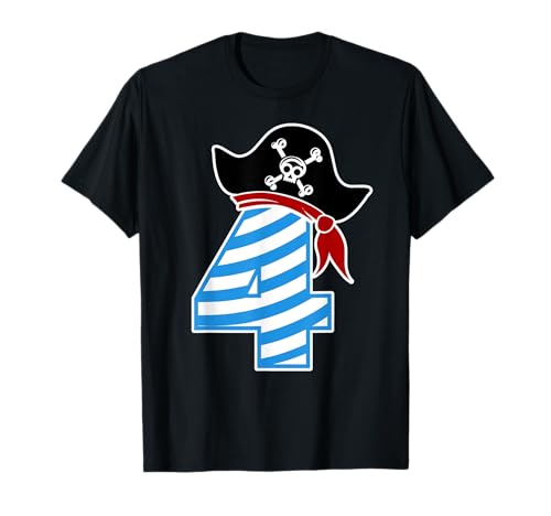 Pirat 4 Jahre 4. Geburtstag 2020 Geschenk Mädchen Junge T-Shirt Pirat 4 Jahre 4. Geburtstag 2020 Geschenk Mädchen Junge T-Shirt von Geburtstagsgeschenk 2020 geboren Geschenkidee Kind