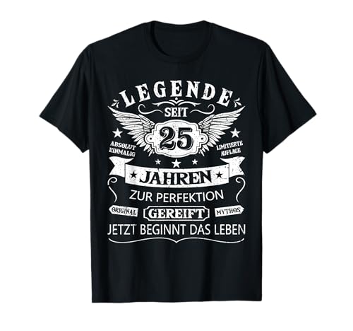 25. Geburtstag Geschenk Frauen Männer Legende 25 Jahre T-Shirt 25. Geburtstag Geschenk Frauen Männer Legende 25 Jahre T-Shirt von Geburtstagsgeschenk 25 Jahre Herren Damen Geschenk