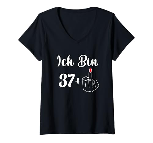 Damen Women's 38th Birthday 38 Jahre Geburtstag Tshirt Damen T-Shirt mit V-Ausschnitt von Geburtstagsgeschenk 38 Jahre Geburtstag Geschenk