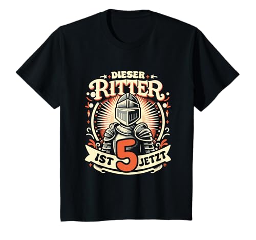 Kinder 5. Geburtstag Dieser Ritter ist 5 Jahre Geburtstagsgeschenk T-Shirt Kinder 5. Geburtstag Dieser Ritter ist 5 Jahre Geburtstagsgeschenk T-Shirt von Geburtstagsgeschenk 5 Jahre Geburtstagskind
