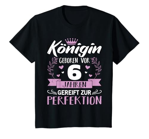 Kinder 6. Geburtstag Mädchen Königin 6 Jahre Geburtstagsgeschenk T-Shirt Kinder 6. Geburtstag Mädchen Königin 6 Jahre Geburtstagsgeschenk T-Shirt von Geburtstagsgeschenk 6 Jahre Kinder Damen Geschenk