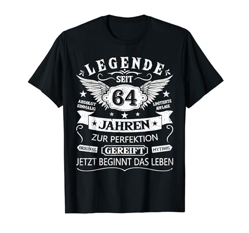 64. Geburtstag Geschenk Frauen Männer Legende 64 Jahre T-Shirt 64. Geburtstag Geschenk Frauen Männer Legende 64 Jahre T-Shirt von Geburtstagsgeschenk 64 Jahre Herren Damen Geschenk