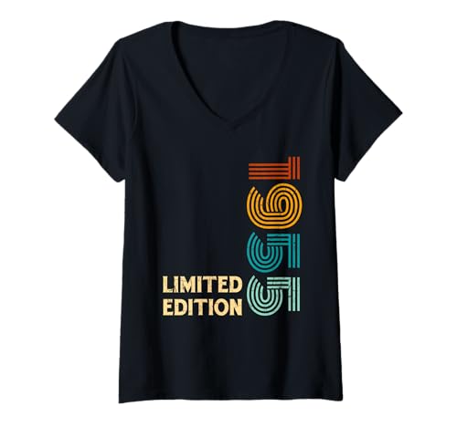Damen 70. Geburtstag 1955 LIMITED EDITION 70 Jahre Retro T-Shirt mit V-Ausschnitt Damen 70. Geburtstag 1955 LIMITED EDITION 70 Jahre Retro T-Shirt mit V-Ausschnitt von Geburtstagsgeschenk 70. Geburtstag Party 70 Jahre