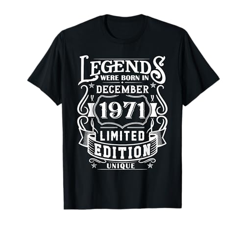 Geburtstagsgeschenk Damen 1971 Geschenkidee Herren - Unisex-Erwachsene - Schwarz - Klein - Kurzarm - T-Shirt - Shirts - Geburtstag Geburtstagsgeschenk Damen 1971 Geschenkidee Herren - Unisex-Erwachsene - Schwarz - Klein - Kurzarm - T-Shirt - Shirts - Geburtstag von Geburtstagsgeschenk Damen 1971 Geschenkidee Herren
