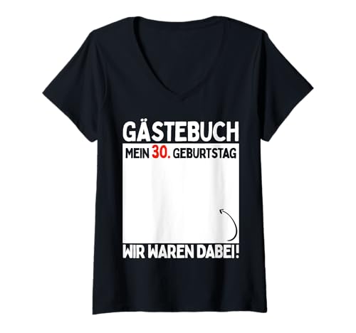 Damen 30. Geburtstag Mann Frau 30 Jahre 1995 Deko Lustig Geschenk T-Shirt mit V-Ausschnitt von T-Shirt 30. Geburtstag Herren Damen 30 Jahre Deko