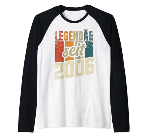 18. Geburtstag Junge Mädchen 18 Jahre 2006 Lustig Geschenk Raglan von Geburtstagsgeschenk Damen Herren 2006 Geschenkidee