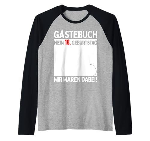 18. Geburtstag Junge Mädchen 18 Jahre 2007 Lustig Geschenk Raglan von T-Shirt 18. Geburtstag Junge Mädchen 18 Jahre Deko