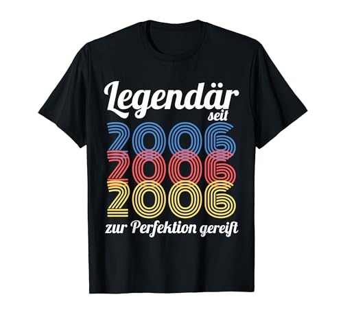 18. Geburtstag Junge Mädchen 18 Jahre 2006 Lustig Geschenk T-Shirt von Geburtstagsgeschenk Damen Herren 2006 Geschenkidee