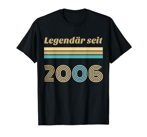 18. Geburtstag Junge Mädchen 18 Jahre 2006 Lustig Geschenk T-Shirt von Geburtstagsgeschenk Damen Herren 2006 Geschenkidee