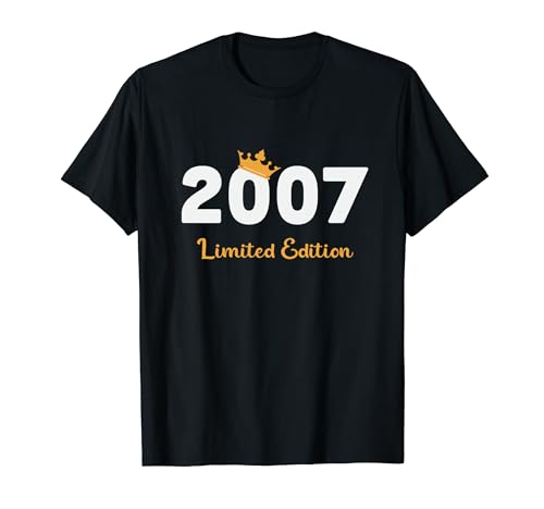 17. Geburtstag Junge Mädchen 17 Jahre 2007 Lustig Geschenk T-Shirt von Geburtstagsgeschenk Damen Herren 2007 Geschenkidee