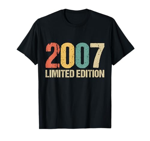 17. Geburtstag Junge Mädchen 17 Jahre 2007 Lustig Geschenk T-Shirt von Geburtstagsgeschenk Damen Herren 2007 Geschenkidee