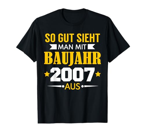 18. Geburtstag Junge Mädchen 18 Jahre 2007 Lustig Geschenk T-Shirt von Geburtstagsgeschenk Damen Herren 2007 Geschenkidee