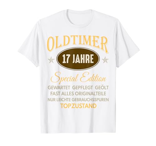 17. Geburtstag Junge Mädchen 17 Jahre 2008 Lustig Geschenk T-Shirt von Geburtstagsgeschenk Damen Herren 2008 Geschenkidee