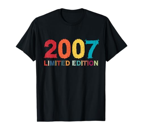 18. Geburtstag Junge Mädchen 18 Jahre 2007 Lustig Geschenk T-Shirt von Geburtstagsgeschenk Damen Herren 2007 Geschenkidee