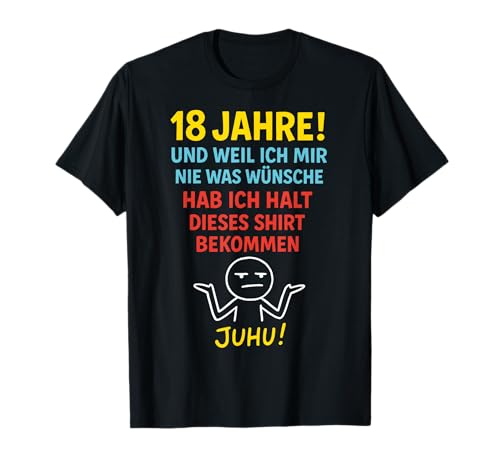 18. Geburtstag Junge Mädchen 18 Jahre 2007 Lustig Geschenk T-Shirt von Geburtstagsgeschenk Damen Herren 2007 Geschenkidee