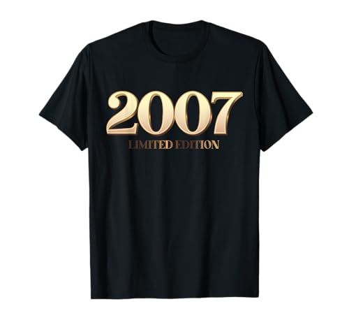 18. Geburtstag Junge Mädchen 18 Jahre 2007 Lustig Geschenk T-Shirt von Geburtstagsgeschenk Damen Herren 2007 Geschenkidee