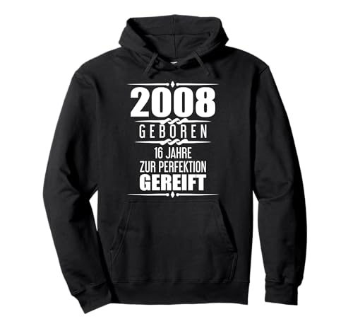16. Geburtstag Junge Mädchen 16 Jahre 2008 Lustig Geschenk Pullover Hoodie von Geburtstagsgeschenk Damen Herren 2008 Geschenkidee