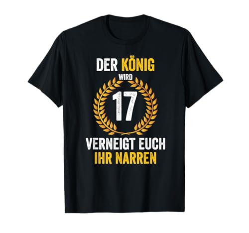 17 Geburtstag Geschenke Geburtstagsdeko Für Jungen T-Shirt von Geburtstagsgeschenk Deko Und Geschenkideen Shop