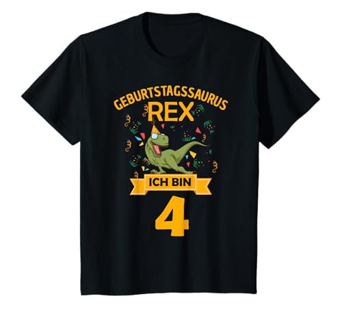 4 Jahr Geburtstag Dinosaurier I Mädchen Junge T-Rex Dino T-Shirt 4 Jahr Geburtstag Dinosaurier I Mädchen Junge T-Rex Dino T-Shirt von Geburtstagsgeschenk Dinosaurier Ich Bin 4 Jahre
