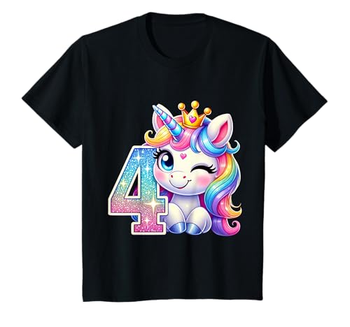 Geburtstagsshirt Einhorn 4 Jahre Birthday Geschenke Mädchen T-Shirt Geburtstagsshirt Einhorn 4 Jahre Birthday Geschenke Mädchen T-Shirt von Geburtstagsgeschenk Einhorn Mädchen