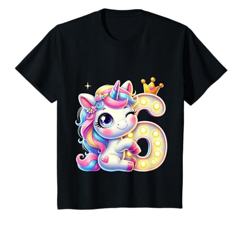 Geburtstagsshirt Einhorn 6 Jahre Birthday Geschenke Mädchen T-Shirt Geburtstagsshirt Einhorn 6 Jahre Birthday Geschenke Mädchen T-Shirt von Geburtstagsgeschenk Einhorn Mädchen
